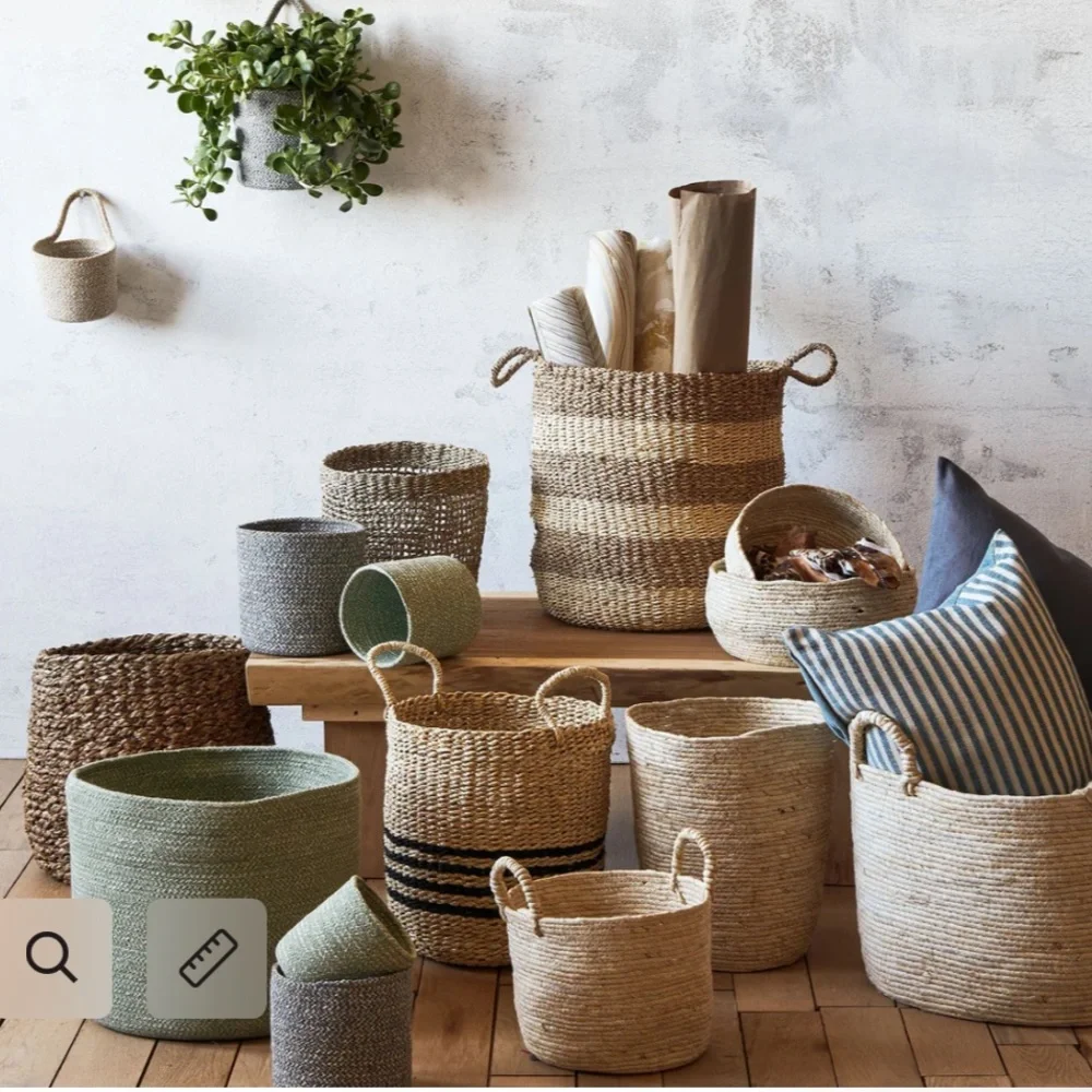 NWT MELIA WOVEN JUTE BASKET - Picture 4 of 8